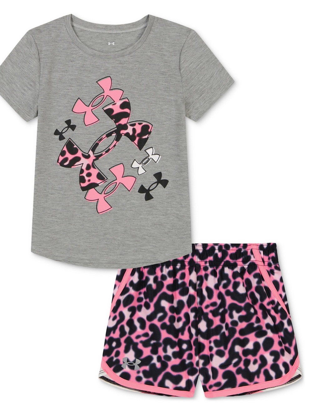 Under Armour Girls logo tshirt & shorts set